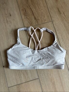 lululemon athletica Light Beige Crisscross Sports Bra